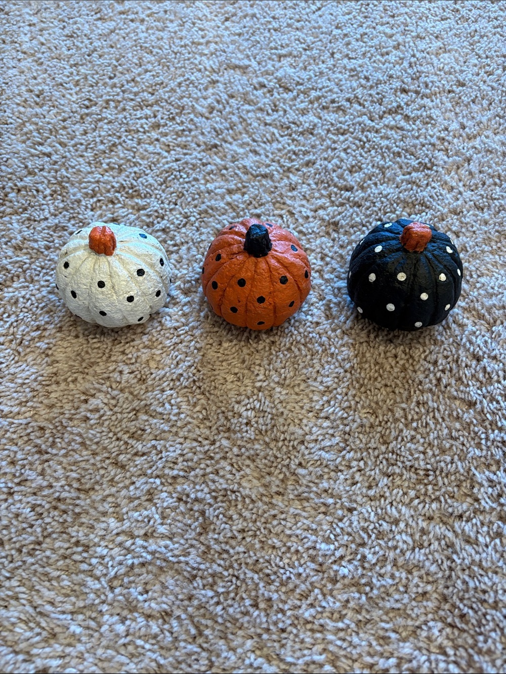 Set of 3 Decorative Pumpkins